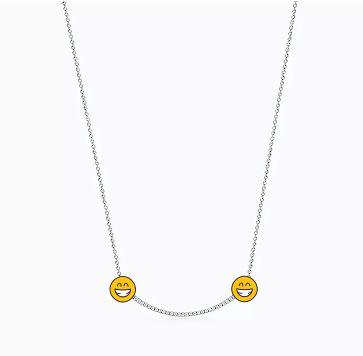 화이트 골드 풀 다이아몬드 목걸이