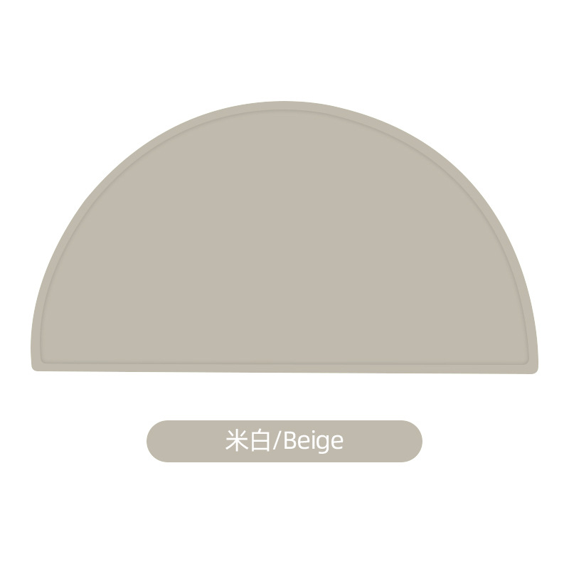 Vajilla de bebé de doble capa, mantel semicircular para niños, almohadilla de aislamiento térmico de silicona, posavasos creativos, almohadilla antideslizante, mantel de mesa, mantel occidental