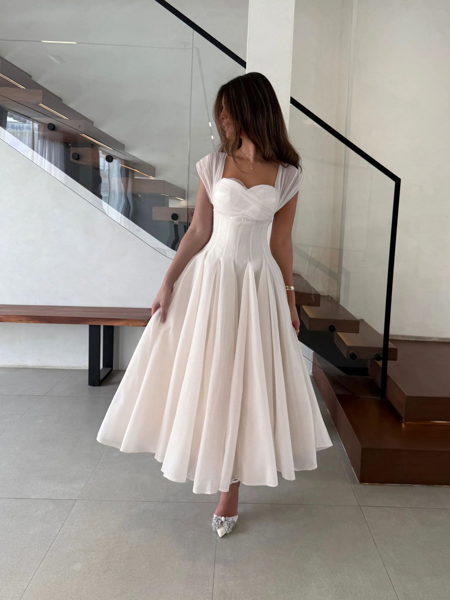 2025 nuevo estilo europeo y americano vestido de cintura grande mujer de verano francés temperamento suave vestido rosa blanco largo