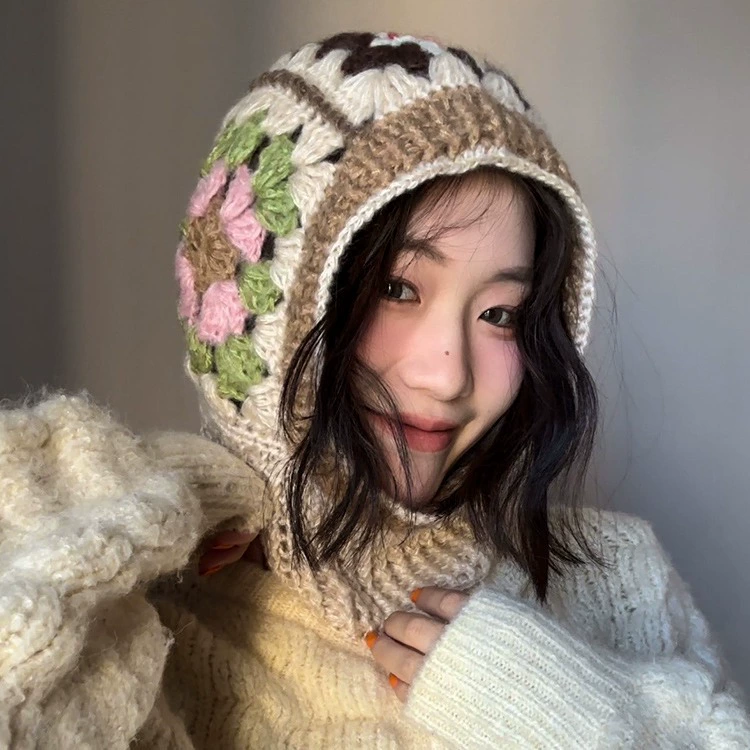 Зимняя crochet handmade, теплая вязанная шерстяная шарф, корейский стиль
