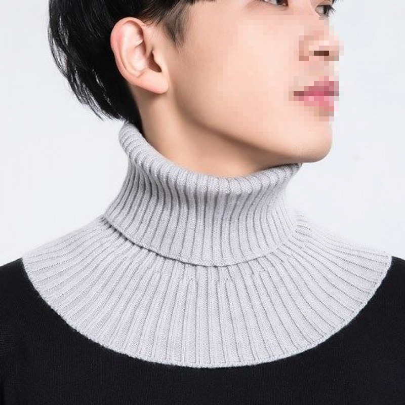 남자용 스카프 풀오버 가을과 겨울 따뜻한 목 보호 목 칼라 트렌디 다재다능한 장 가짜 칼라 니트 패션 울