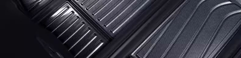 Toyota Sienna interior SI floor mats with fiber texture, 21-piece set, NATPE Via floor mats, EN carbon fiber, all-black model