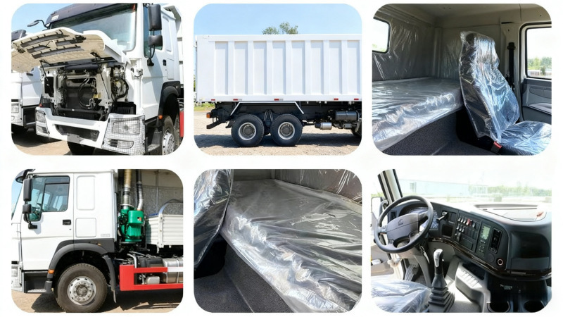 Export of Brand New and Remanufactured Howo 371 Dump Truck, Tractor Truck, Rear Eight-Wheel Dump Truck, 380 Horsepower Dump Truck