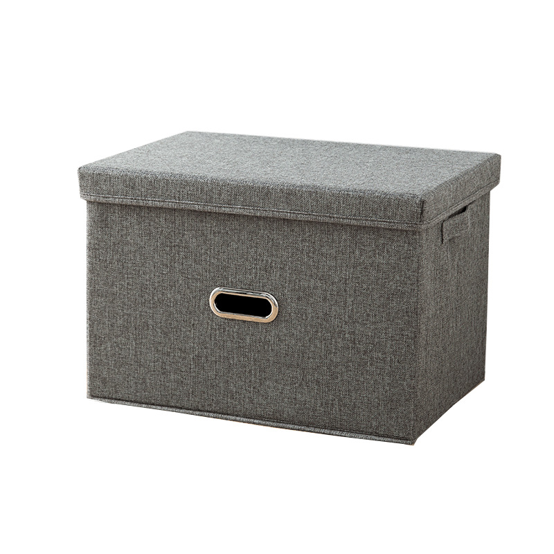 璐美模造麻バックル天地蓋収納ボックス大容量折りたたみ服専用箱タンス整理神器