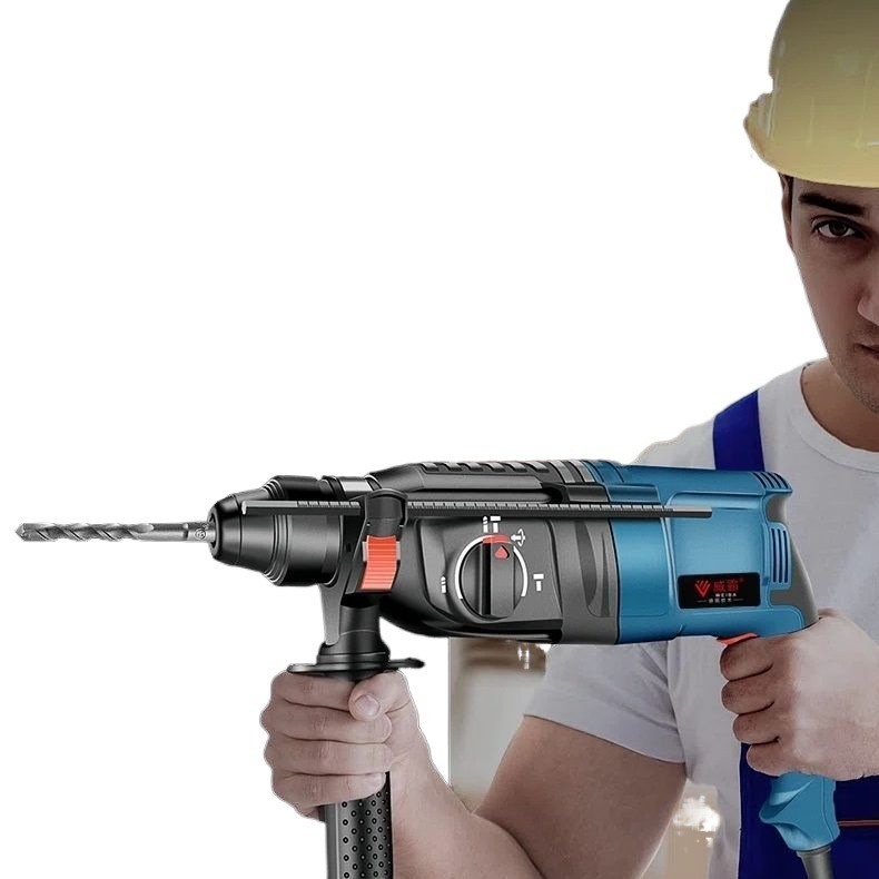Martillo eléctrico taladro de impacto ligero taladro eléctrico picador eléctrico ligero multifuncional de alta potencia de tres y dos usos de importación de concreto recto