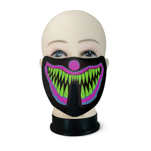 Halloween mask 5V rechargeable voice-activated flashing light led mask