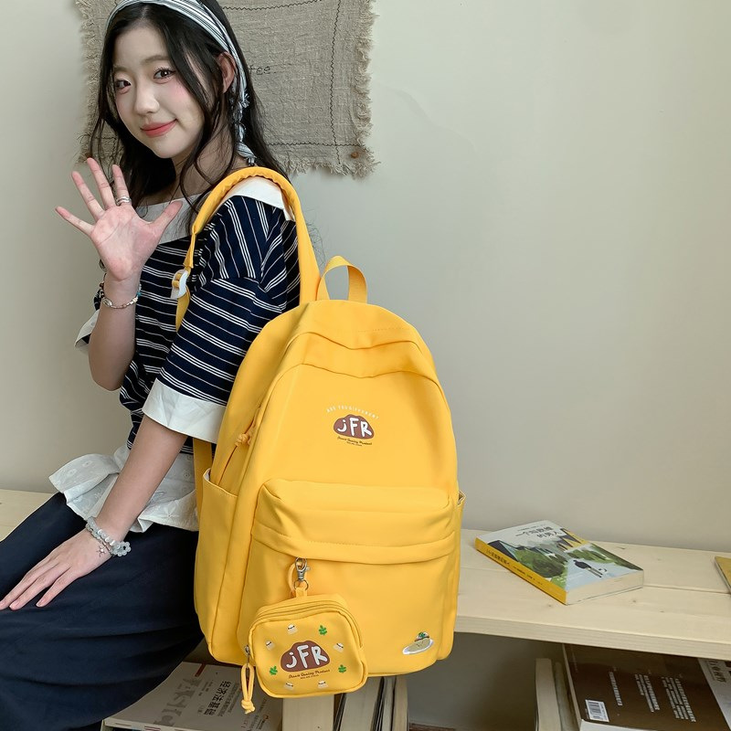 Mochila de estudiante nueva al por mayor transfronteriza Mochila de estudiante de secundaria y preparatoria Mochila de viaje fresca simple y de gran capacidad