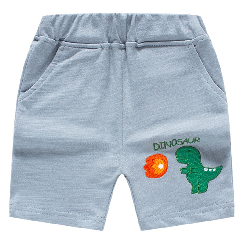 Nuevo estilo coreano verano Pantalones cortos para niños dibujos animados dinosaurio óxido pantalones quinto pantalones de una sola pieza de entrega ropa para niños al por mayor
