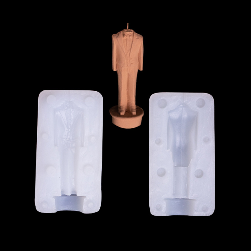 3D traje de silicona molde aromaterapia yeso vela fabricación de jabón molde de silicona hecho a mano DIY decoración que hace el molde