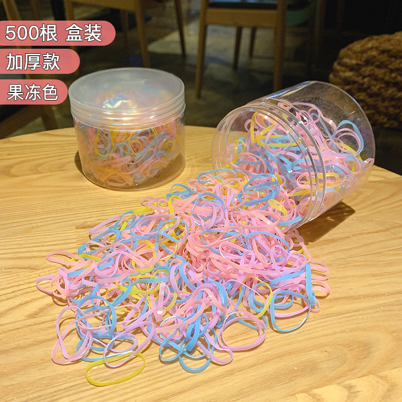 髪を結ぶためのカラフルな使い捨てゴムバンド、高弾性、耐久性、髪を傷つけない、女の子の帽子、ベビーヘアバンド、ヘアロープ|undefined