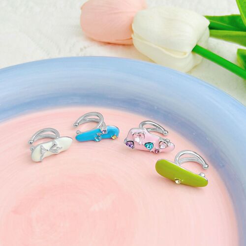 Dopamine color oil drop ear bone clip niche design candy color fresh and sweet ear clip for women without pierced earrings trendy
