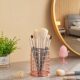 Cross-border Metal Wrought Iron Pen Container Desktop Storage Finishing Basket Eyebrow Pen Cosmetic Brush Storage Barrel Multifunctional Pen Container