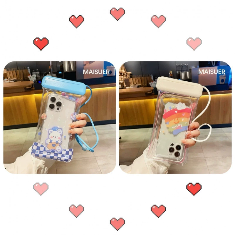 Водонепроницаемая защита мобильного телефона для плавания, мультяшный воздушный мешок, дайвинг