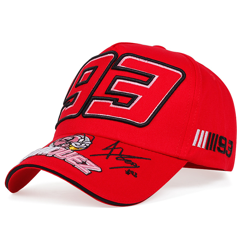 Sports Motorcycle and Women's Leisure Baseball Men's Outdoor Racing Digital Embroidered Duck Tongue Hat_voghion.com
