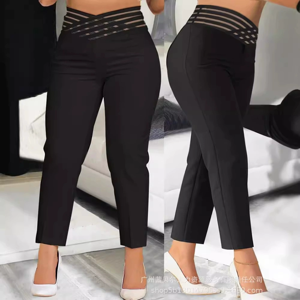 Женская мода резиновые ленты повседневные брюки-карандаш-большой размер-LPU3006A