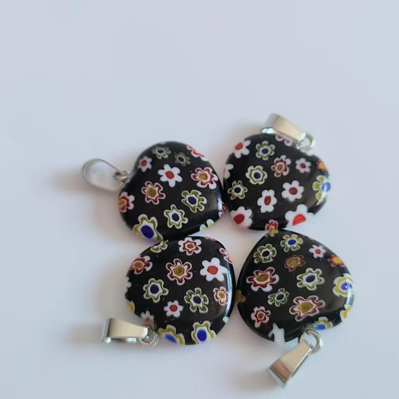 Cruz-frontera piedra natural amor colgante 20mm cristal Ágata en forma de corazón colgante melocotón corazón COLLAR COLGANTE accesorios de la joyería