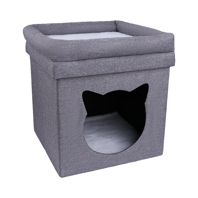 Nido de gato caliente transfronterizo cálido doble capa plegable cerrado sentido de seguridad Four Seasons universal gato suministros para mascotas