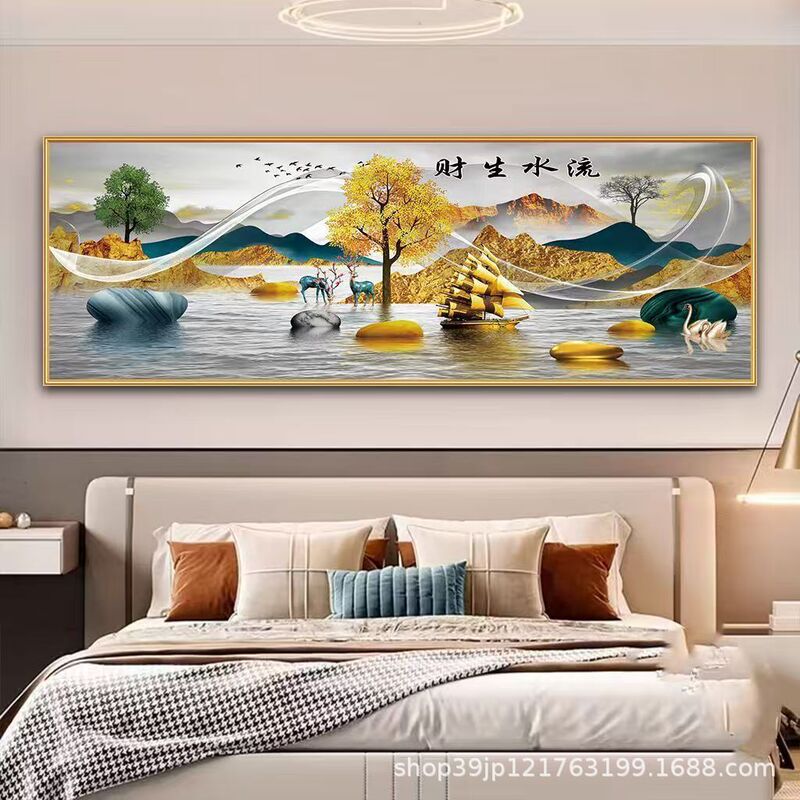 2026 New Model Master Bedroom Bedside Decorative Painting Self-Adhesive Wall Sticker with a View of a Mountain Range, Living Room Background Wall Wallpaper Painting 2026 New Model Master Bedroom Bedside Decorative Painting Self-Adhesive Wall Sticker with a View of a Mountain Range, Living Room Background Wall Wallpaper Painting