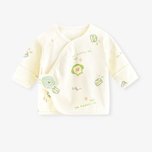 Newborn Half-back Clothes Baby Clothes Lace-up Chushengbao Monk Clothes Four Seasons Cotton Pajamas Velcro Single Top