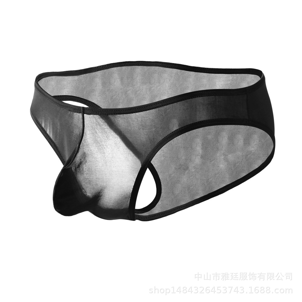 Men's Ice Silk Underwear Thong Men's Seamless 3D Embossing Ultra-Thin Breathable Sexy Underwear Men's Sexy Underwear Gay