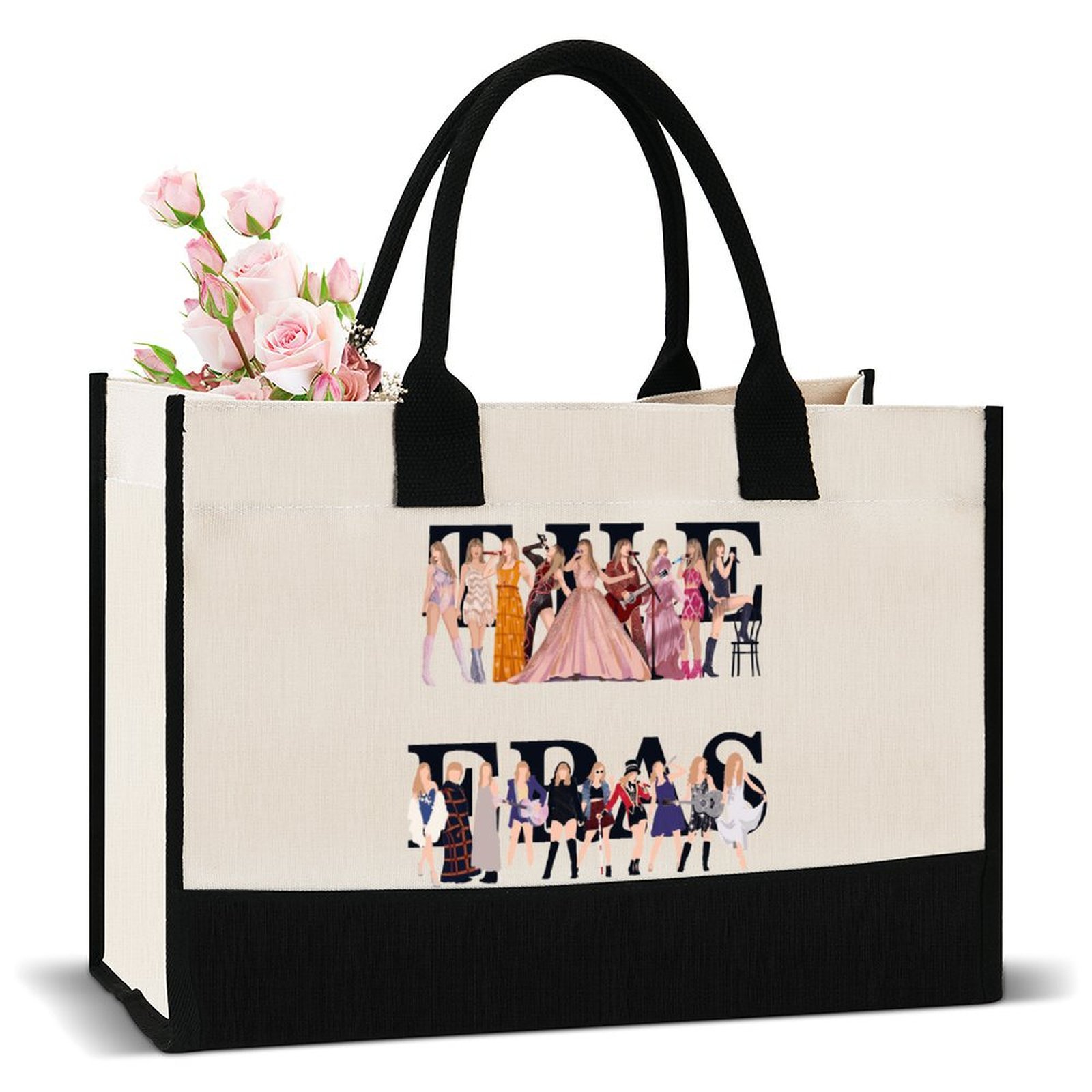 Women's Medium Canvas Letter Basic Classic Style Square Open Tote Bag display picture 4