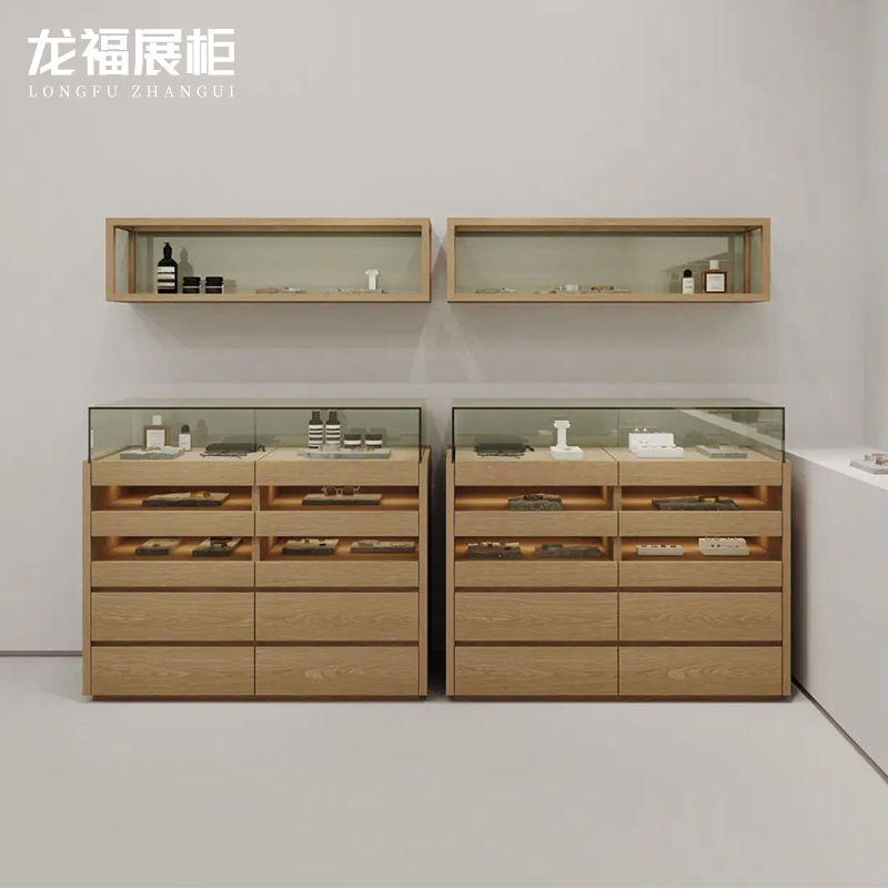 珠宝展示柜复古玉器陈列柜玻璃中岛柜台中式展柜