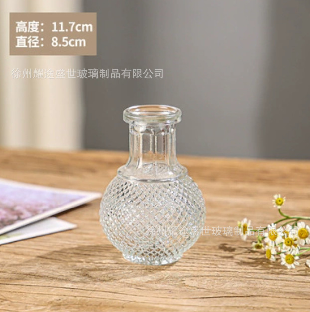 クロスボーダー卸売小さな花瓶装飾品、インスタイルホームデスクトップリビングルームフラワーアレンジメント、高級ガラス花瓶|undefined