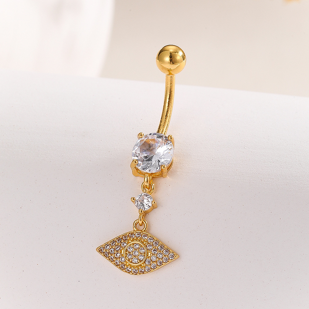 New Bow Zircon Navel Ring Belly Button Piercing Jewelry Online Wholesale Gold Copper detail image 9