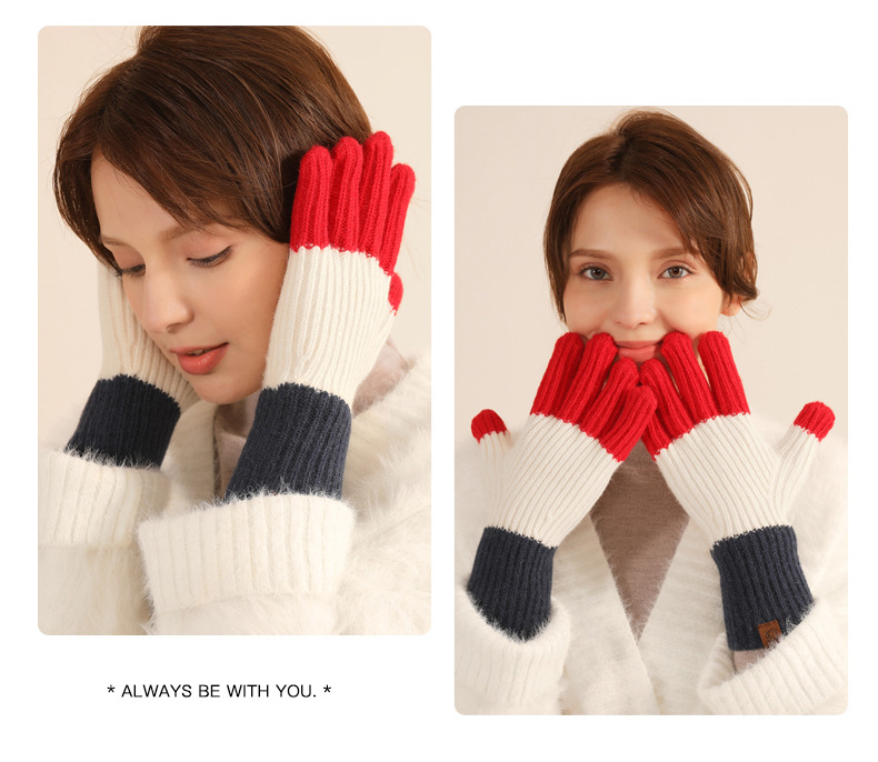 Cashmere Fabric Type 1 Pair Quantity Women's Casual Retro Solid Color Gloves 1 Pair