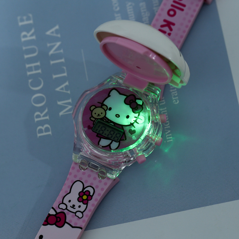 Linda chica corazón dibujos animados KT gato estudiante reloj novias regalo sanliou Hello Kitty reloj electrónico de alta apariencia