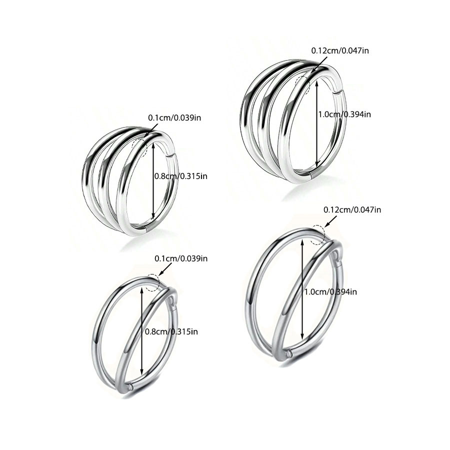 Physiological nose piercing stainless steel