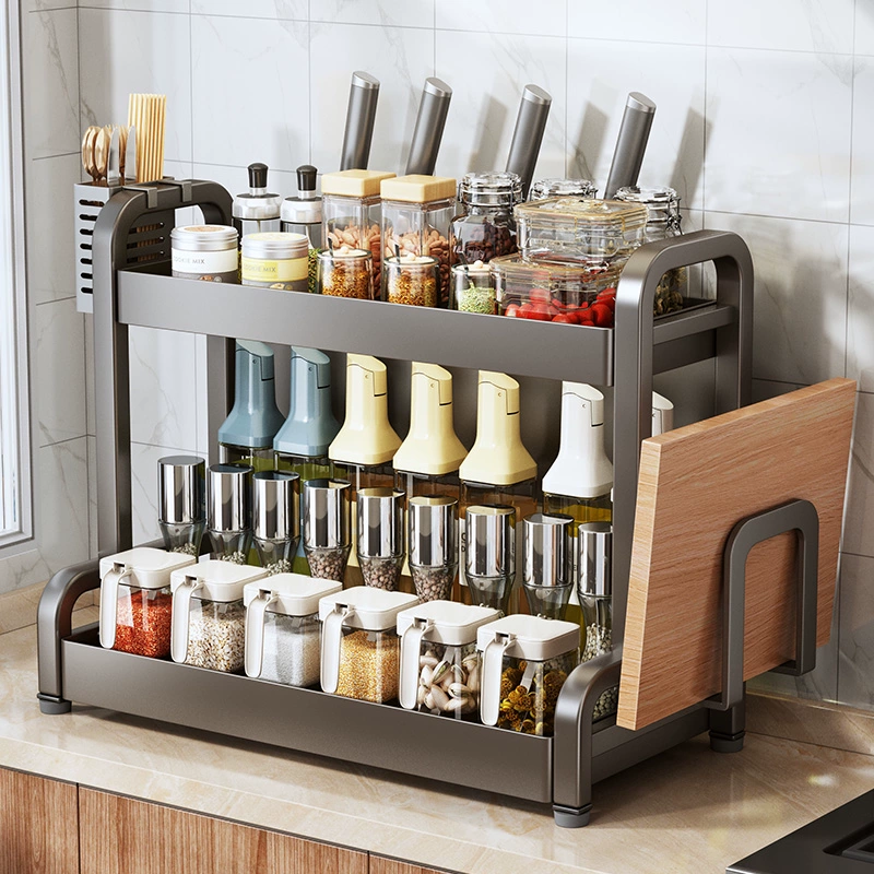 Кухонная стойка Shuaishi, стойка для приправ, многофункциональная столешница, приправа для приправ, соль, банка для приправ, маленький урожай