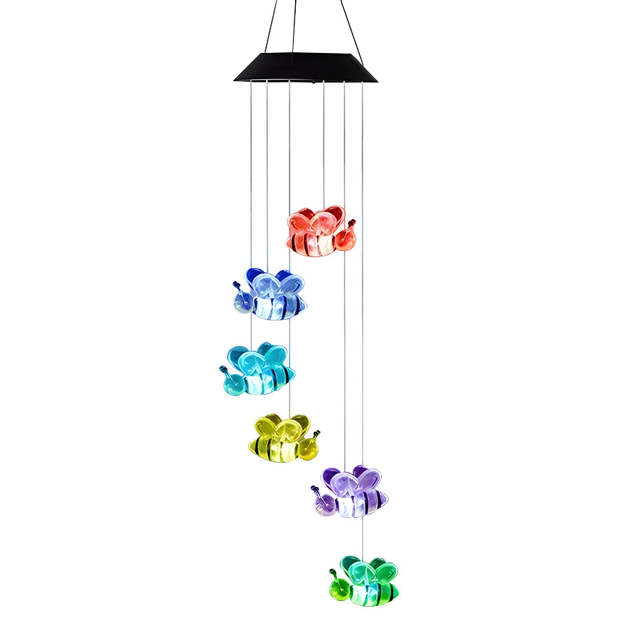 Serie de Navidad transfronteriza solar Navidad muñeco de nieve campanilla de viento lámpara de tierra patio al aire libre ambiente de jardín lámpara decorativa