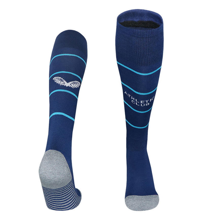 26 club tailandés Copa del Mundo calcetines de fútbol para hombres toallas profesionales sobre la rodilla antideslizante calcetines gruesas para adultos y niños