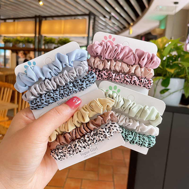 14g Weight Hair Tie Hair Accessories Type Set Quantity Casual, Daily Occasion Cloth Material Cartoon, Leopard Pattern Kid'S, Women's Gender Cute, Simple Style, Korean Style Style Cute Simple Style Korean Style Kid'S Women's Cartoon Leopard Cloth Hair Tie 无