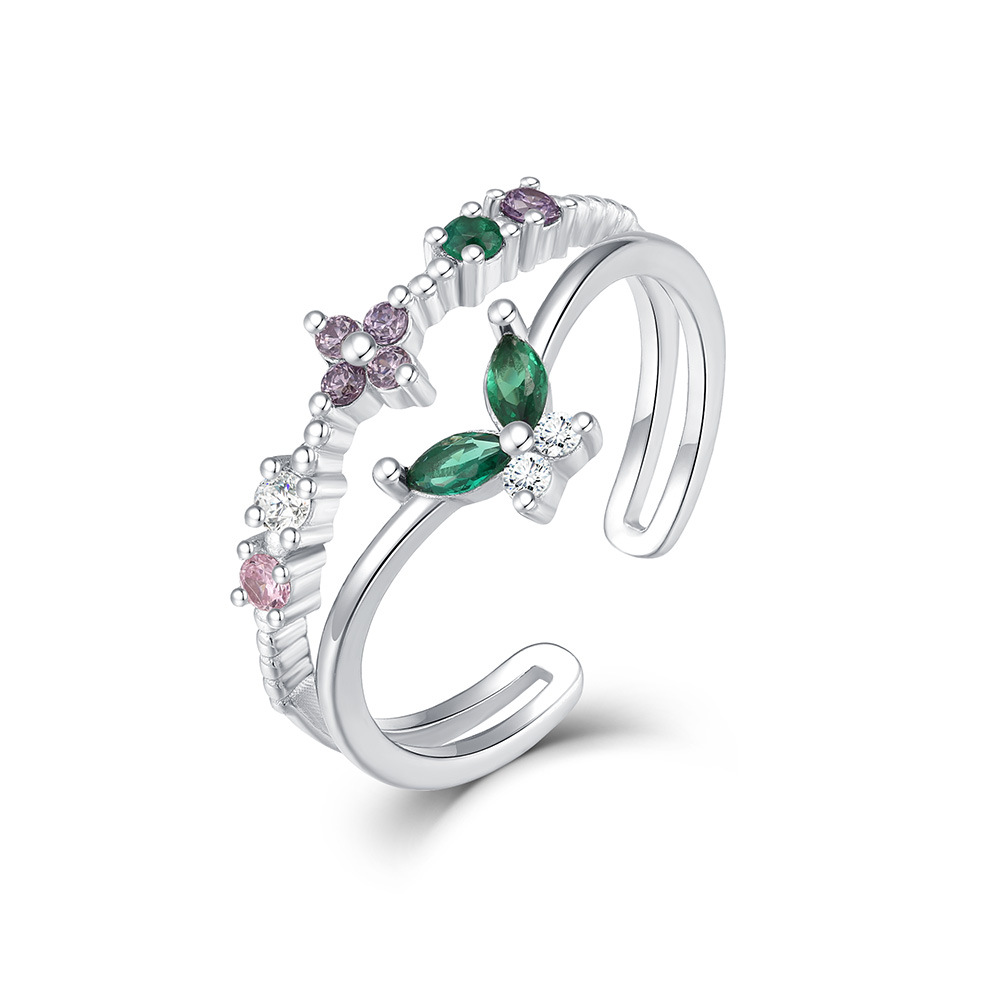 2g Weight Zircon Inlay Material Open Rings Classification Adjustable Ring Size 1 Piece Quantity Daily Occasion 925 Sterling Silver Material Cross, Heart Shape, Butterfly Pattern All Seasons Season Women's Gender Plating, Inlay Design Simple Style, IG Style Style 925 Sterling Silver Zircon Cross Heart Shape Butterfly Open Rings 925 Sterling Silver Rings 57