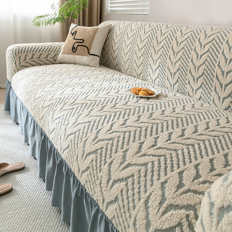 Sofá cubierta de láminas - azul gris