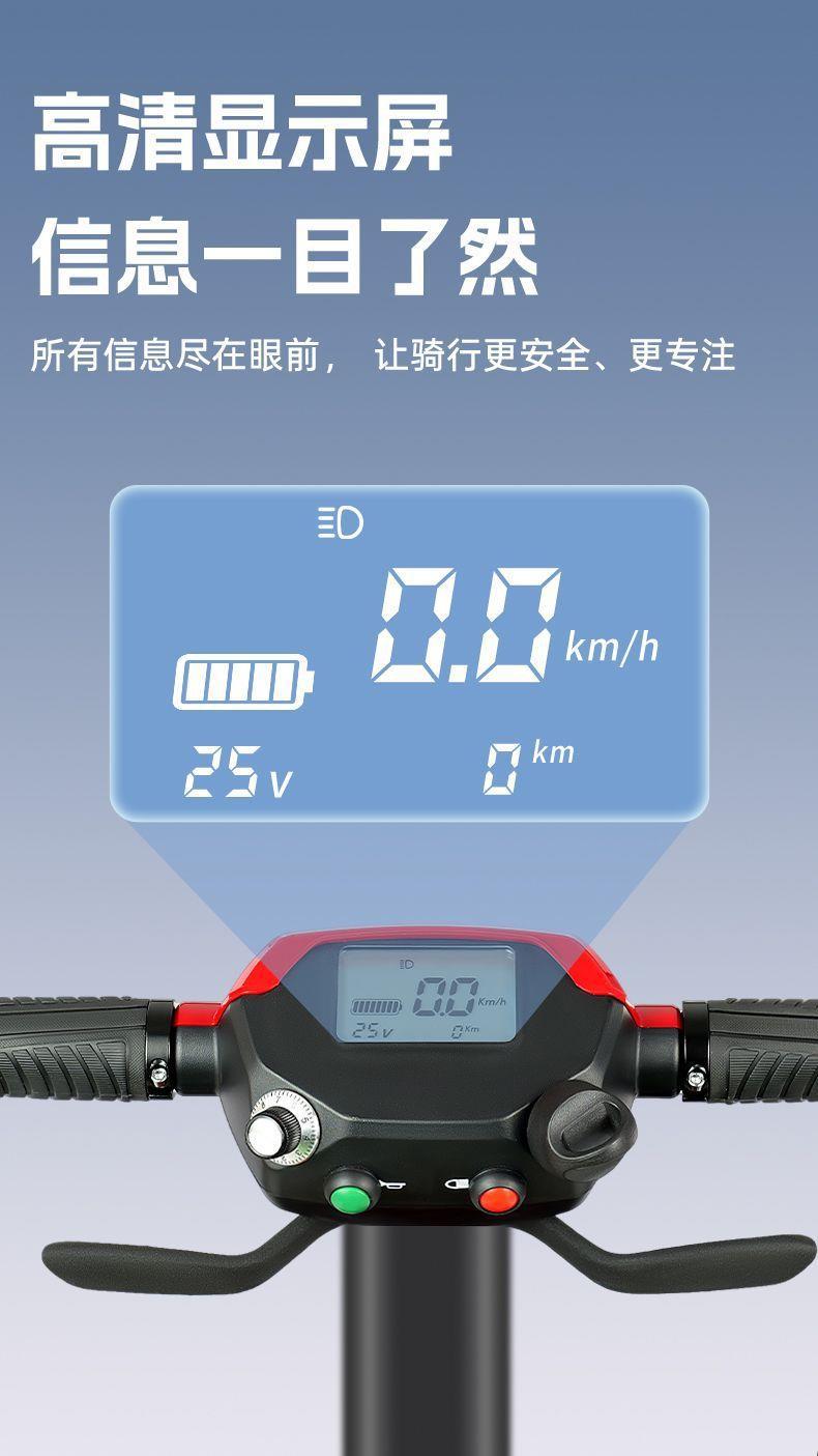 Outdoor Electric Mobility Scooter for the Elderly, Lightweight Foldable Portable Four-Wheel Electric Vehicle Suitable for Home Use and Can Be Taken on Airplanes