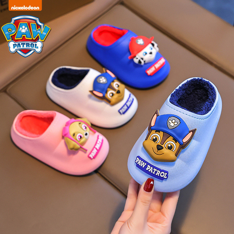 Zapatillas de algodón auténticas de invierno para niños y niñas con bolsas de algodón impermeables de lana caliente, zapatos de algodón caseros para bebés