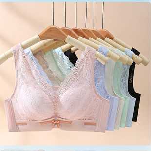 No Steel Ring Vest Style Tube Bra Warm-changing Thin Cup Large Cup Tube Bra Gathering Large Elegant Lace New Style Underwear Bra