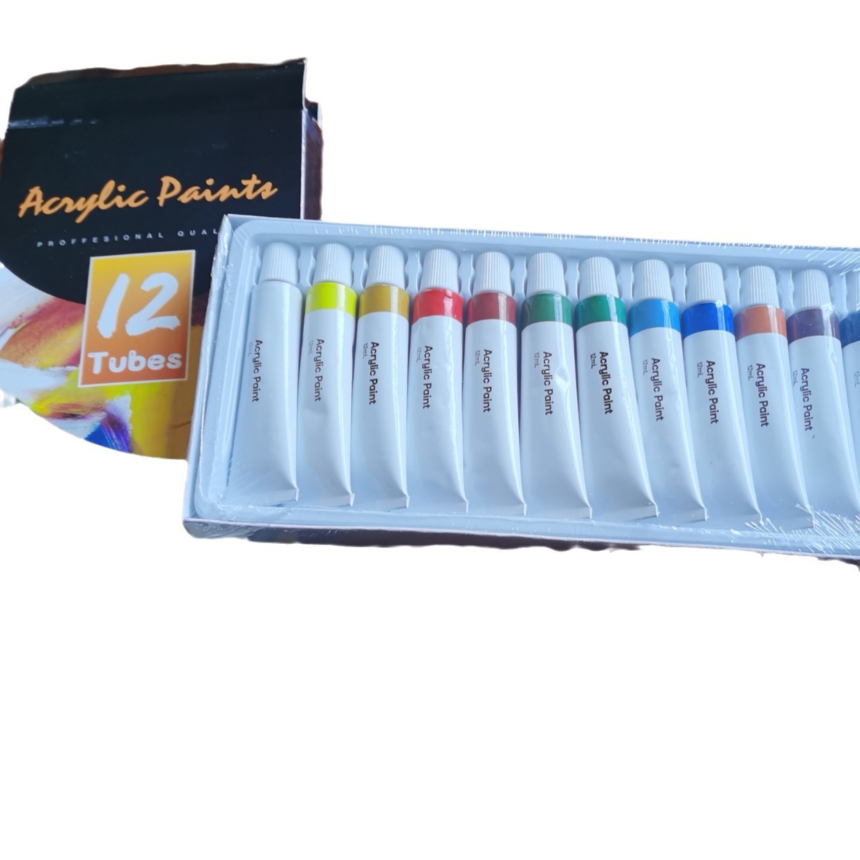 Pintura de pigmento acrílico 12 colores ml lavable especial pintado a mano para estudiantes arte traje principiante niños tubo pintura