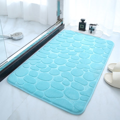 Coralline velour cobblestone embossed entryway doormat bathroom toilet absorbent mat solid color