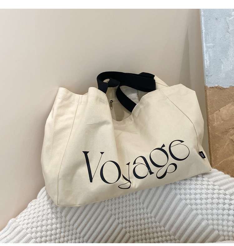 Große Damen Tragetasche Aus Canvas Schultertasche Lässig_voghion.com