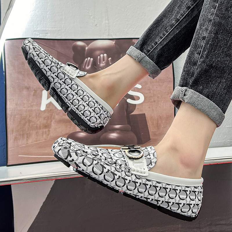 Gran muelle transfronterizo zapatos de guisantes de piel de vaca para hombres Estación europea Barbero moda Lefu zapatos de cuero nuevos para jóvenes