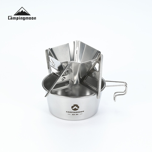 CAMPINGMOONG 304 stainless steel coffee funnel removable folding creative coffee filter