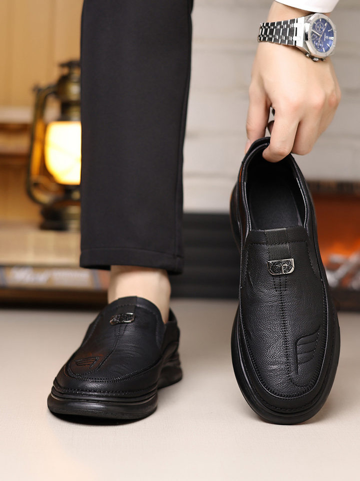 Giày lười nam da mềm mũi nhọn đế thấp chống trượt, kiểu mới phong cách casual — 998 chi tiết 1