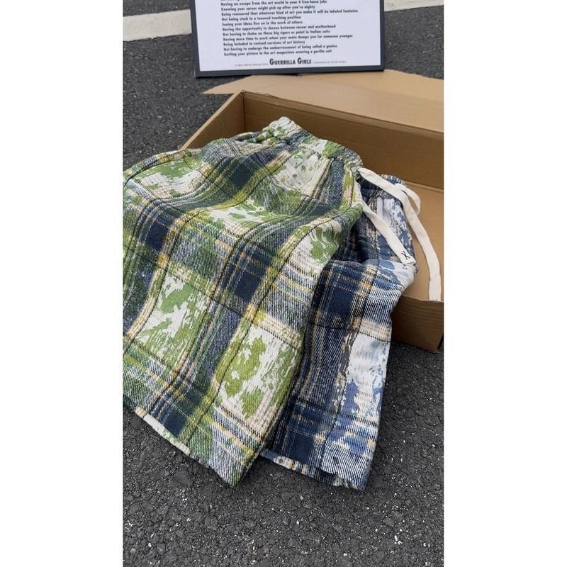 Unisex Street Wear Trendy Tie Dye Five Point Beach Shorts Loose Fitting Versatile Stylish Men's Clothing Bottoms_viptrois.com