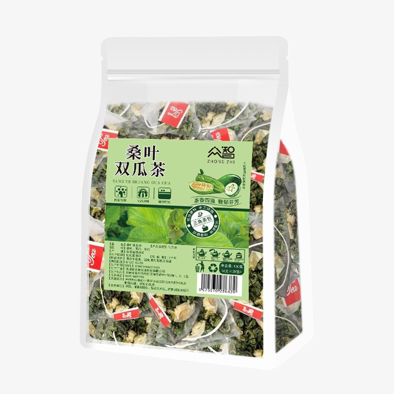 Zhongzhi 三角バッグ 25 パック/バッグ桃ウーロン茶四神スープ雪梨茶竹杖草根ジャスミン緑茶ドロップシッピング