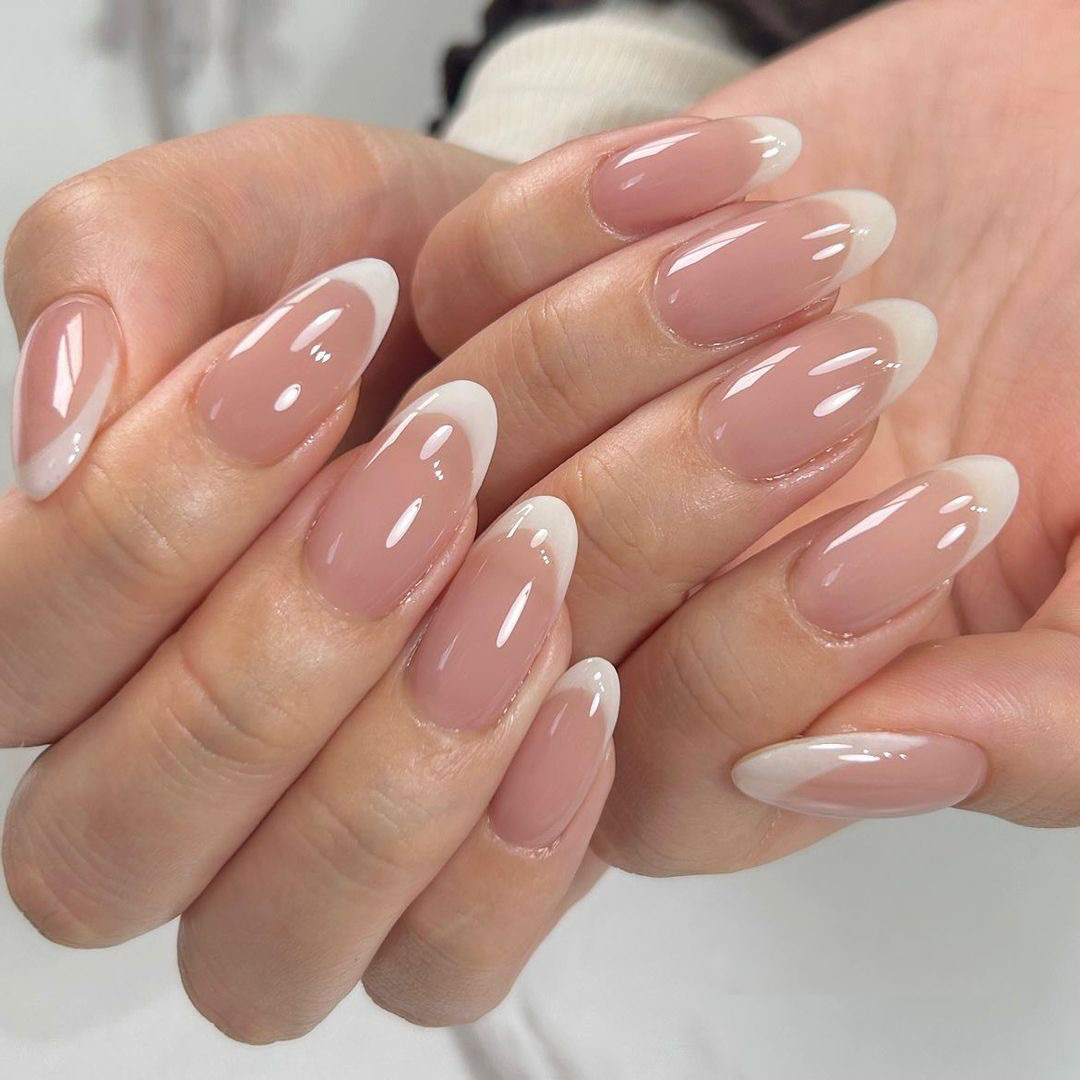 Nail Art Wearable Nails Simple White Fre...