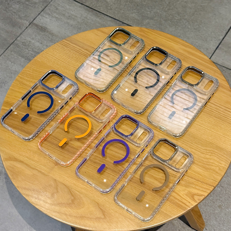 适用iPhone17proMax点彩磁吸手机壳透明苹果16防滑高级感15保护套|undefined